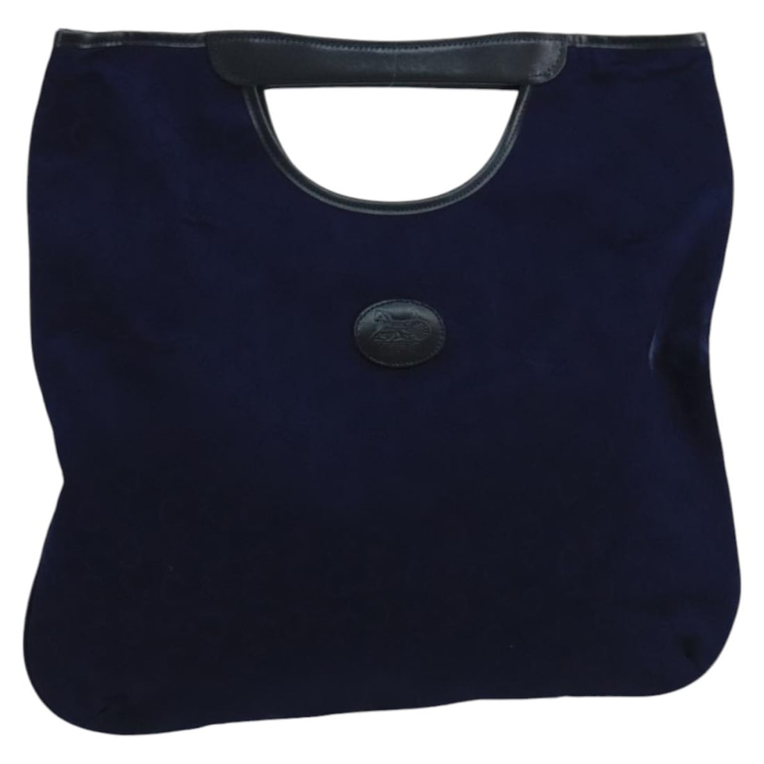 Macadam Navy Handbag by Celine with Leather Details (1 of 1)