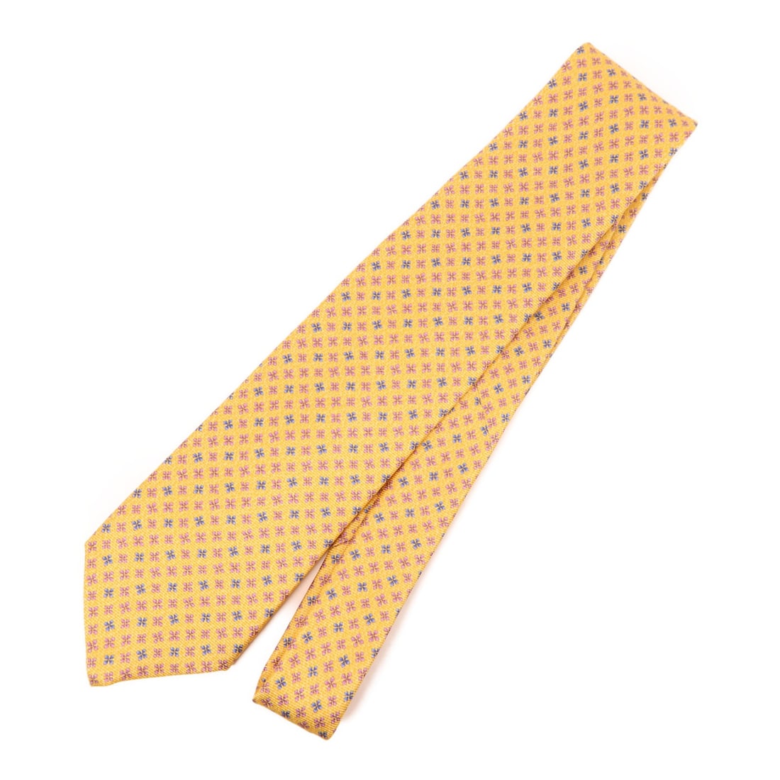 BVLGARI Silk Necktie in Vibrant Yellow Made in Italy (1 of 9)