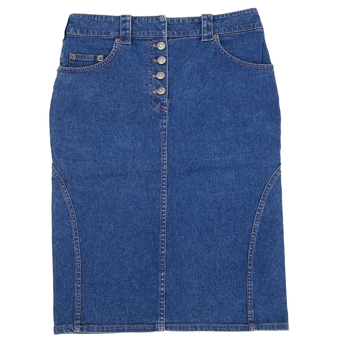 Christian Dior Blue Denim Knee Length Skirt #38 Casual (1 of 10)