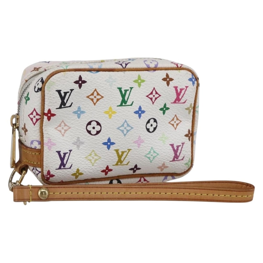 Wapity Multicolour Pouch by Louis Vuitton Pre-Owned: Wapity Multicolour Pouch by Louis Vuitton Pre-Owned This pre-owned Louis Vuitton Wapity Trousse Pouch in Multicolour is in good condition with minor signs of use, including slight rubbing on the surfa