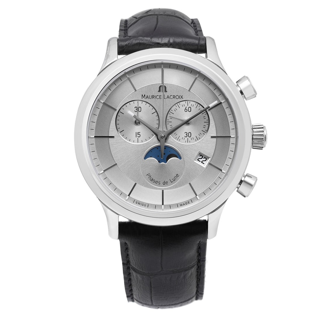Maurice Lacroix Les Classiques 40mm Steel Quartz Watch Silver Dial (1 of 7)