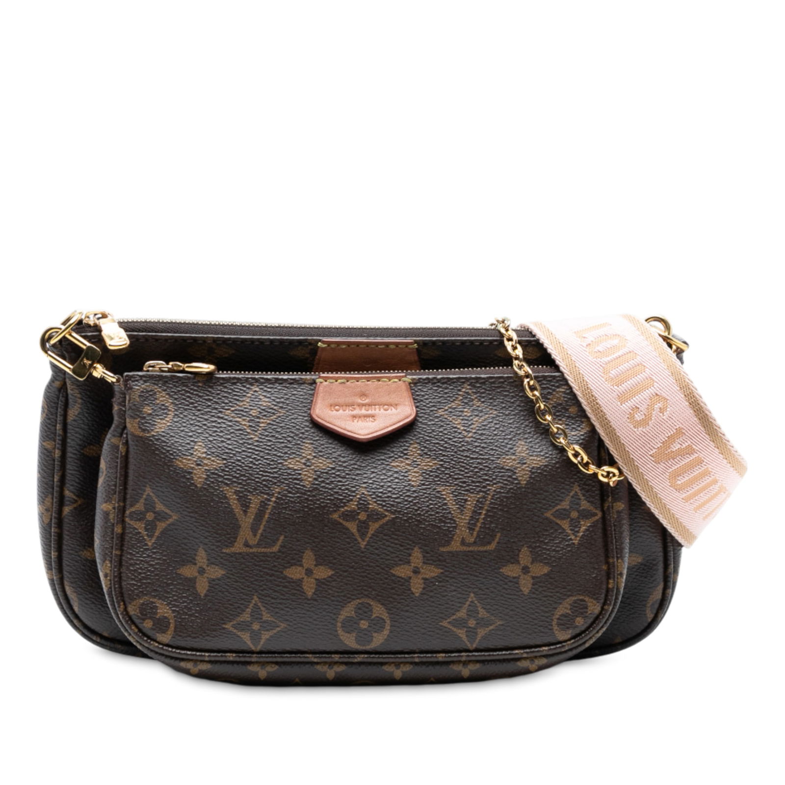 Louis Vuitton Monogram Multi Pochette Accessoires Bag with Chain Strap: Louis Vuitton Monogram Multi Pochette Accessoires Bag with Chain Strap The Louis Vuitton Monogram Multi Pochette Accessoires is a stylish and versatile bag made from durable monogram canvas. It featur