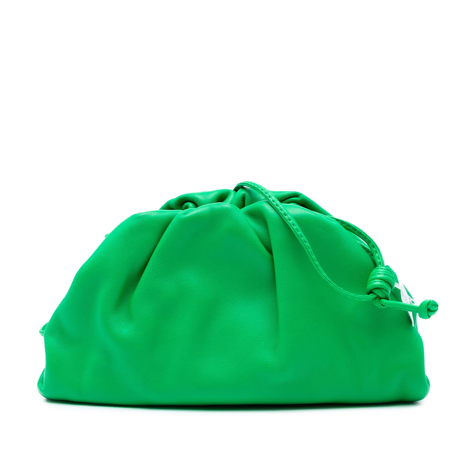 Bottega Veneta Green Lambskin Mini Pouch Crossbody Bag: Bottega Veneta Green Lambskin Mini Pouch Crossbody Bag Introducing the Bottega Veneta Lambskin The Mini Pouch Crossbody, a chic and stylish addition to your accessory collection. This exquisite bag fe