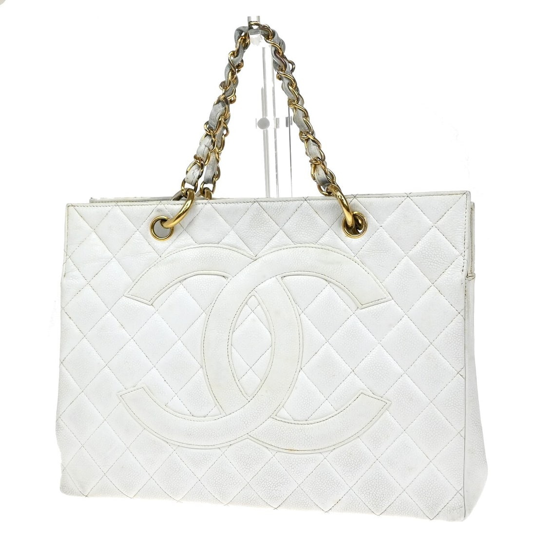 White Grand Shopping Tote by Chanel Vintage Collection (1 of 2)