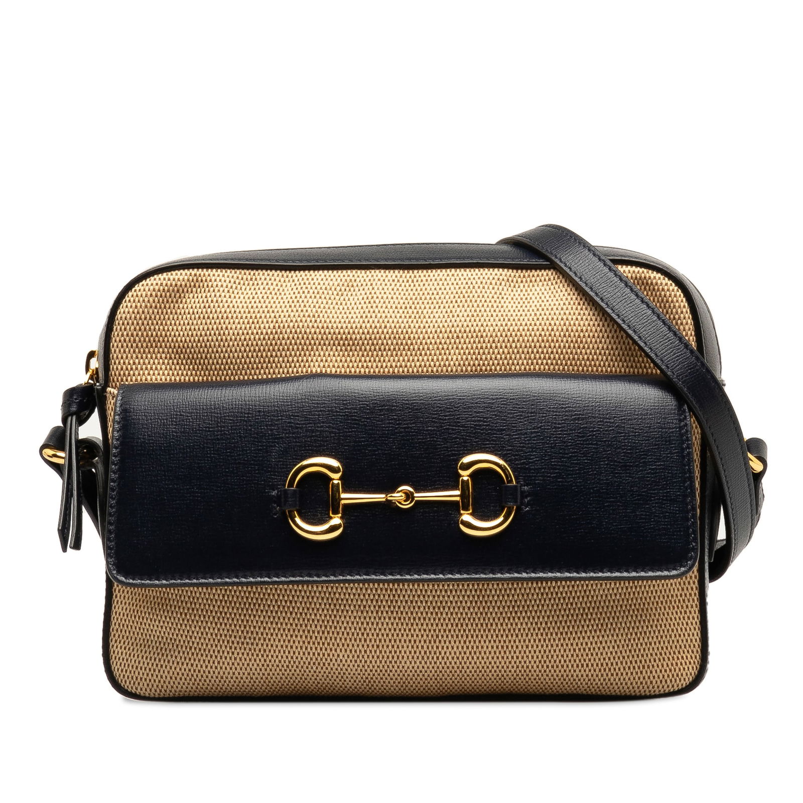 Gucci Horsebit 1955 Brown Canvas Flap Pocket Camera Bag: Gucci Horsebit 1955 Brown Canvas Flap Pocket Camera Bag The Gucci Horsebit 1955 Flap Pocket Camera Bag is a stylish accessory that combines practicality with luxury. Crafted from durable canvas with e