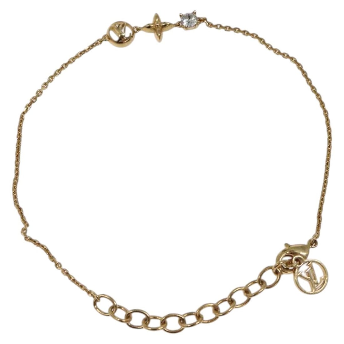 LOUIS VUITTON Petit Louis Gold Bracelet M00374 Auth Italy (1 of 7)