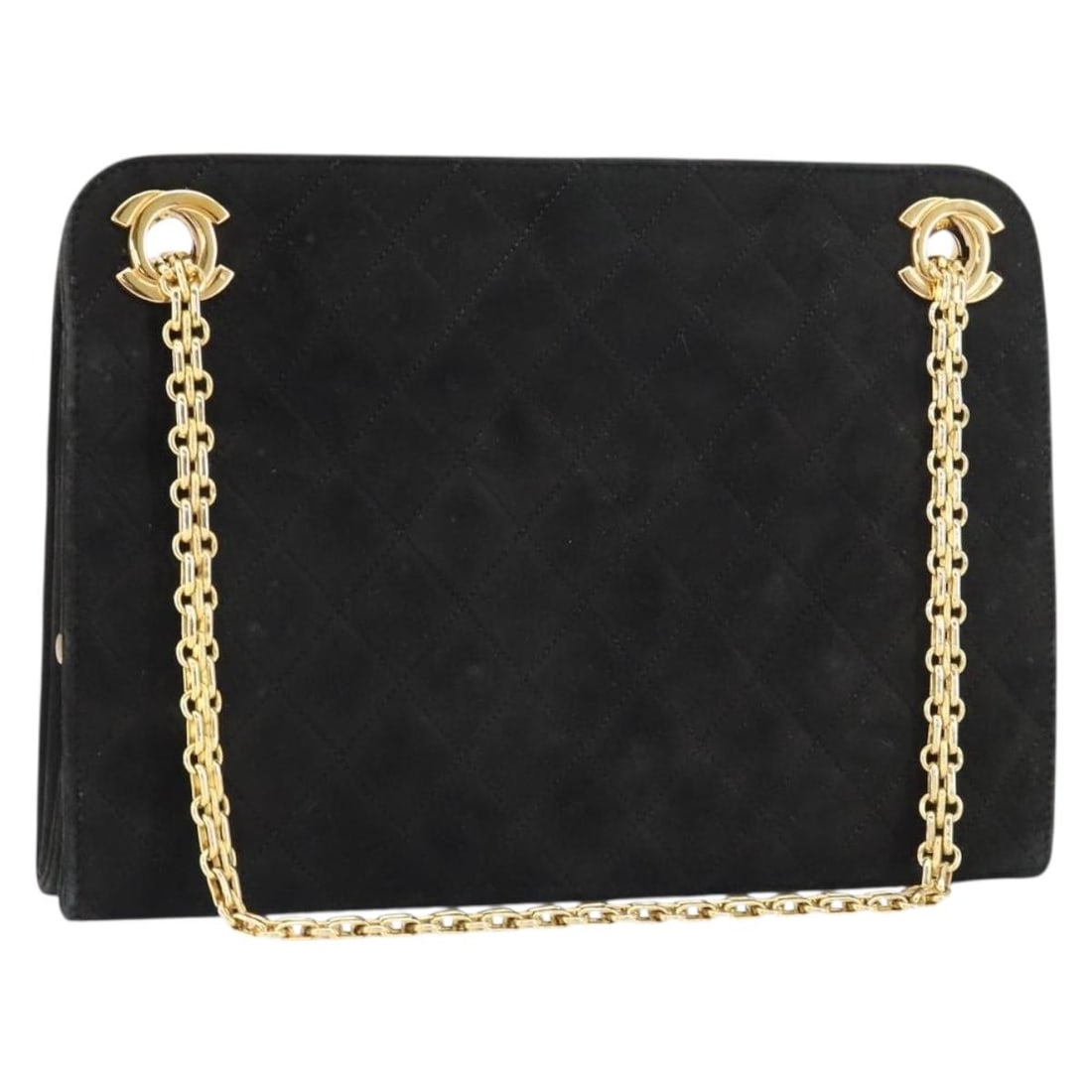 Pre-Owned Chanel Matelasse Black Chain Strap Shoulder Bag: Pre-Owned Chanel Matelasse Black Chain Strap Shoulder Bag This pre-owned Chanel Matelasse Chain Shoulder Bag features a classic quilted design in black. It is tailored for female use and is in good co
