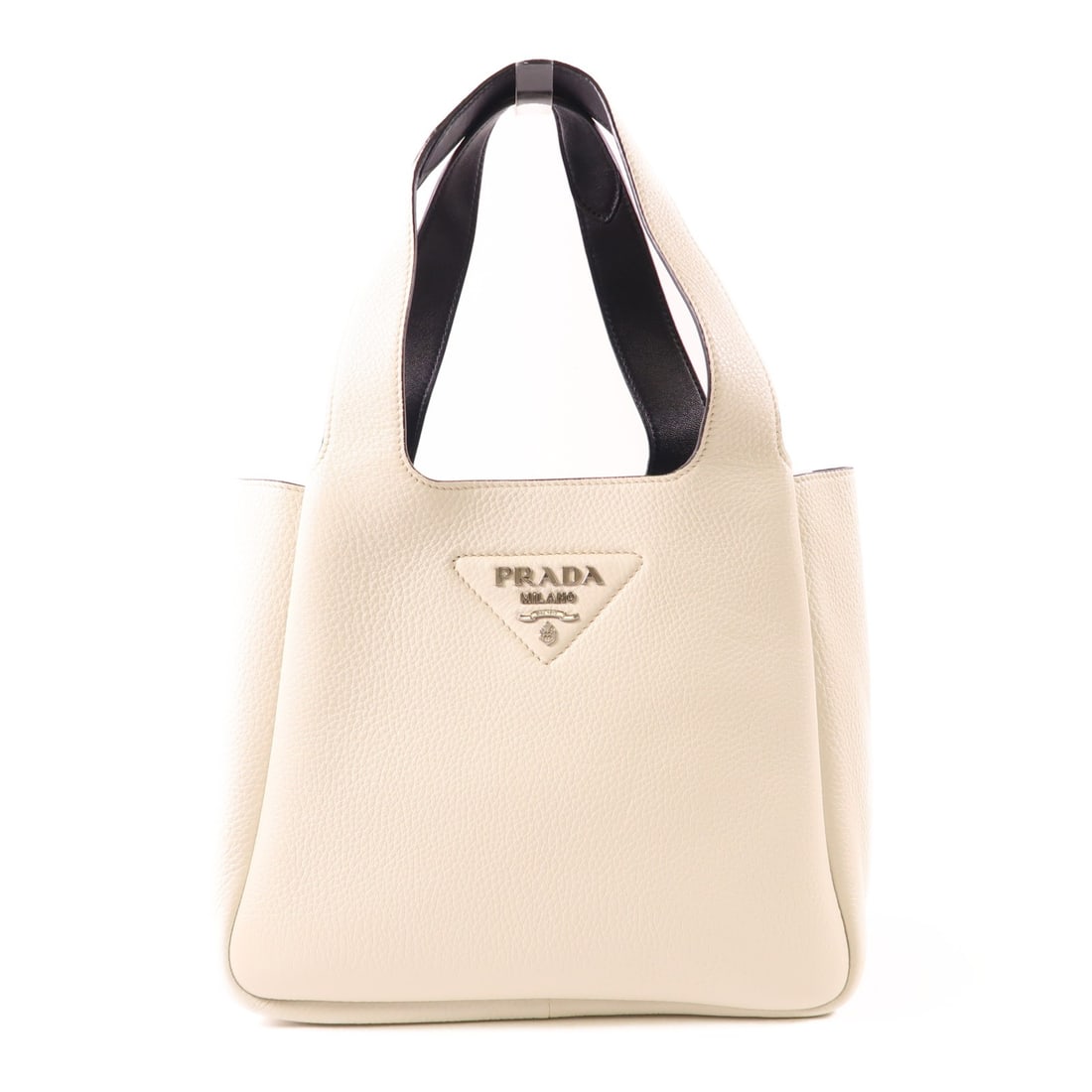 PRADA Dynamique Handbag 1BG335 White Lambskin Leather Italy (1 of 15)