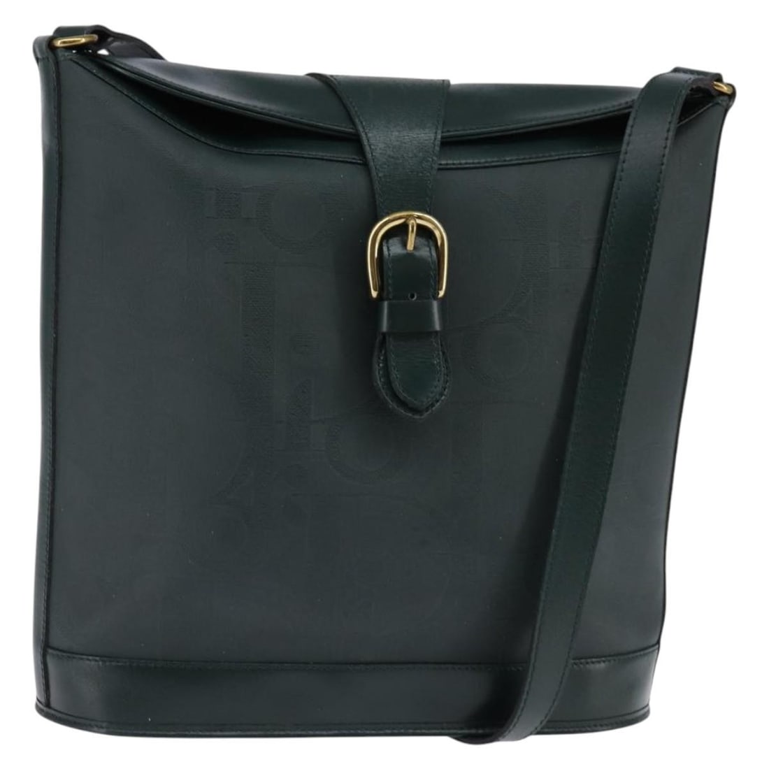 Christian Dior Green Gold Trotter Canvas Shoulder Bag Auth 145943: Christian Dior Green Gold Trotter Canvas Shoulder Bag Auth 145943 This Christian Dior Trotter Canvas Shoulder Bag combines style and functionality, featuring a striking green and gold color scheme.