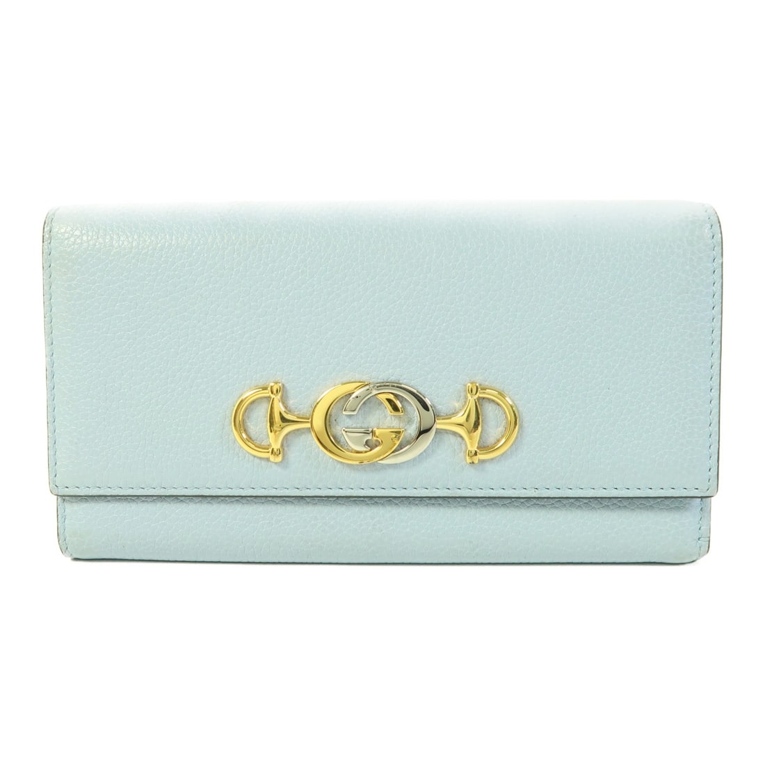 GUCCI GG Long Wallet 573612 Light Blue Calfskin Bifold Purse: GUCCI GG Long Wallet 573612 Light Blue Calfskin Bifold Purse This GUCCI GG Long Wallet is a stylish bifold purse crafted from premium calfskin leather in a stunning light blue color. Designed for regu