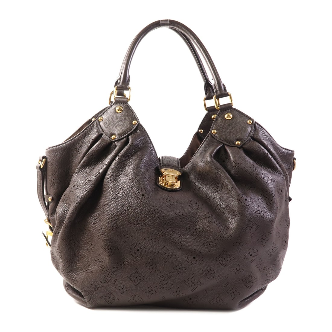 Louis Vuitton Mahina L Shoulder Bag M93441 Brown Calfskin GHW (1 of 13)