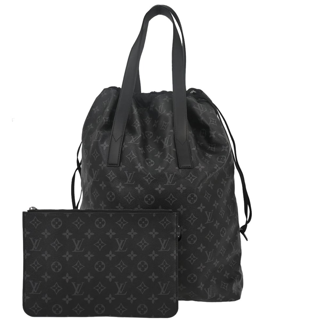Louis Vuitton Monogram Eclipse Cabas Light Tote Handbag M44228 Black Vintage (1 of 10)