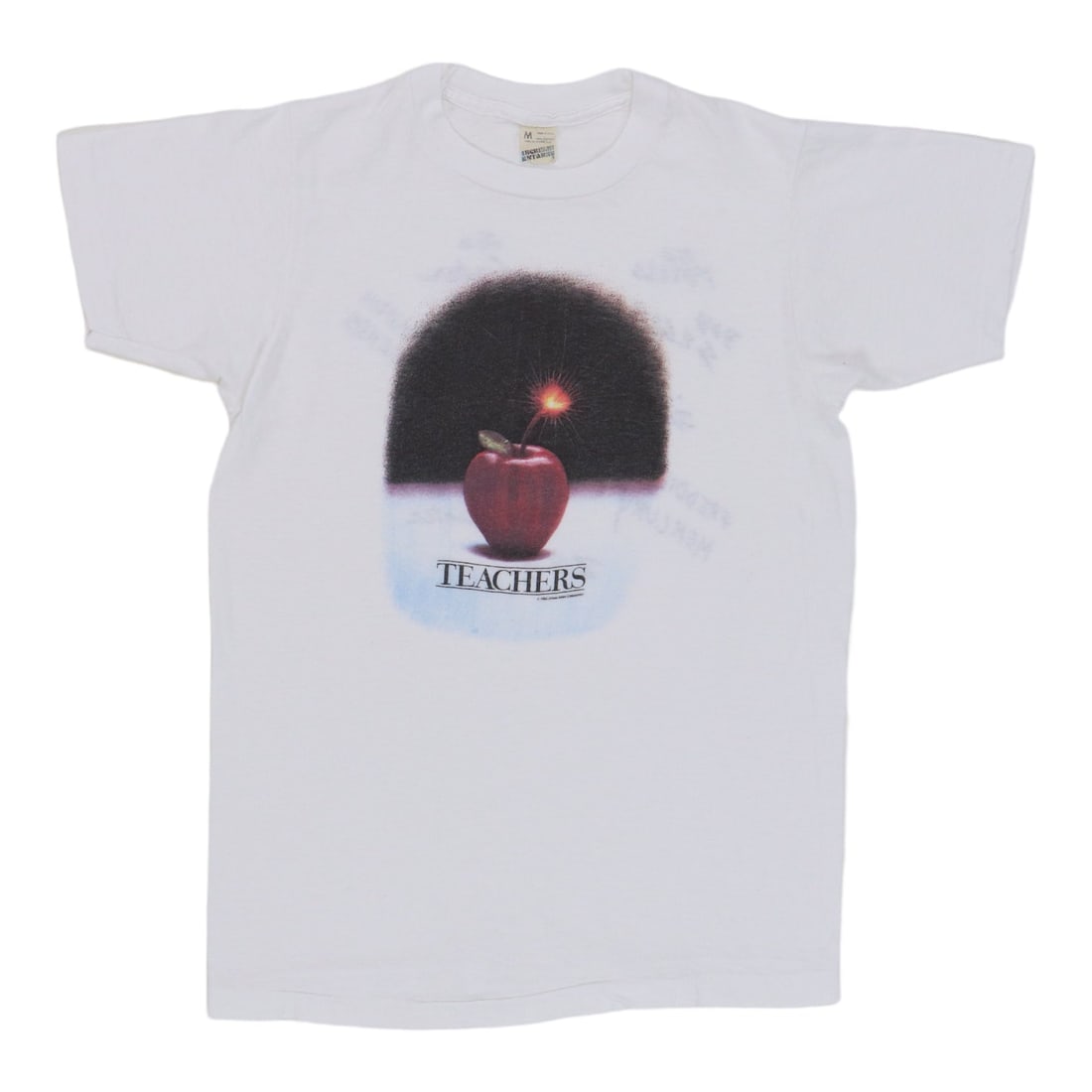 Vintage 1984 Teachers Movie Promo Soundtrack T-Shirt Cotton White: Vintage 1984 Teachers Movie Promo Soundtrack T-Shirt Cotton White This original vintage 1984 Teachers Movie Promo Soundtrack Shirt is a unique piece of cinematic memorabilia. Crafted from 100% cotton,
