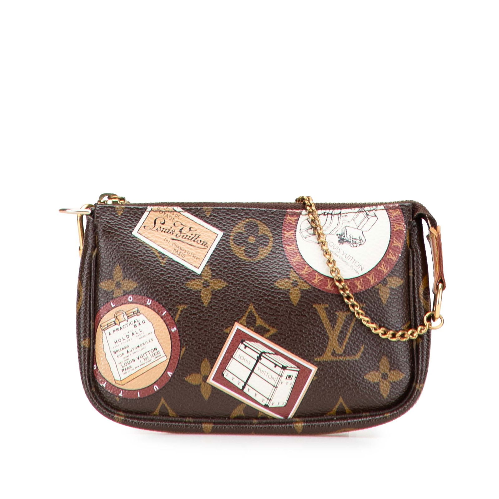 Louis Vuitton Monogram Patch Mini Pochette Accessoires Canvas Bag: Louis Vuitton Monogram Patch Mini Pochette Accessoires Canvas Bag The Louis Vuitton Monogram Patch Mini Pochette Accessoires is a stylish and compact bag crafted from durable monogram canvas. This chi