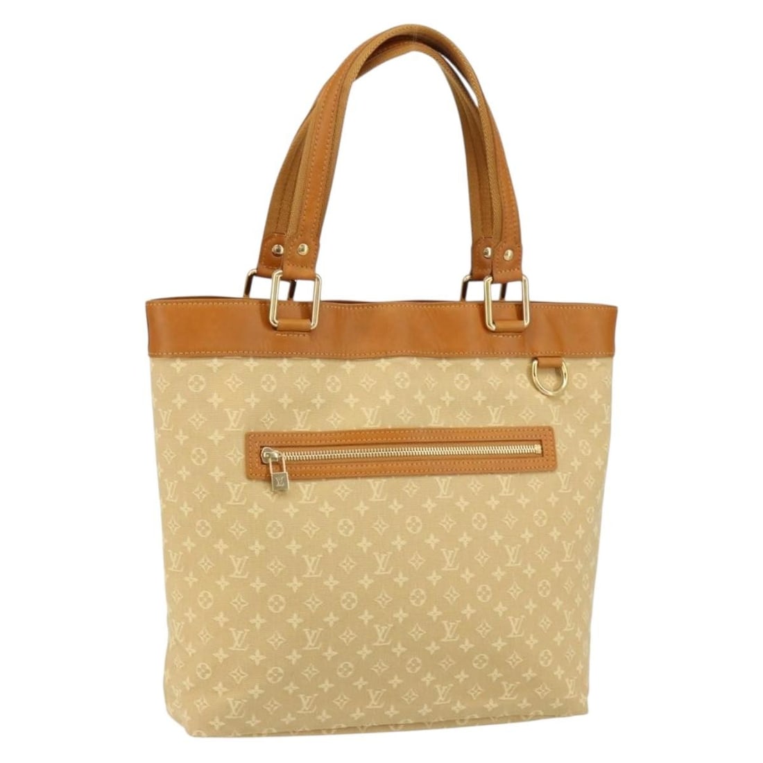 LOUIS VUITTON Monogram Mini Lucille GM Tote Bag Beige M92683 Auth (1 of 18)