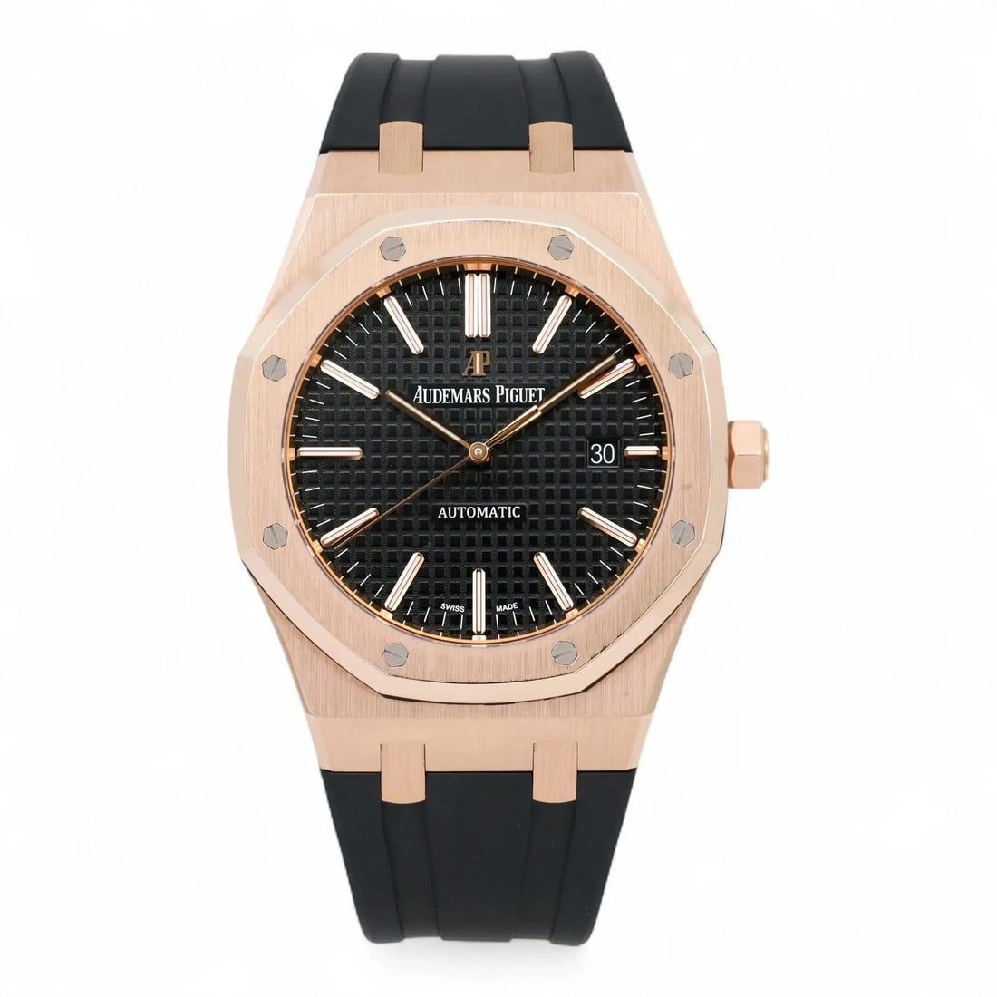 Audemars Piguet Royal Oak 41mm Rose Gold Automatic Black Dial Watch 15400OR (1 of 6)