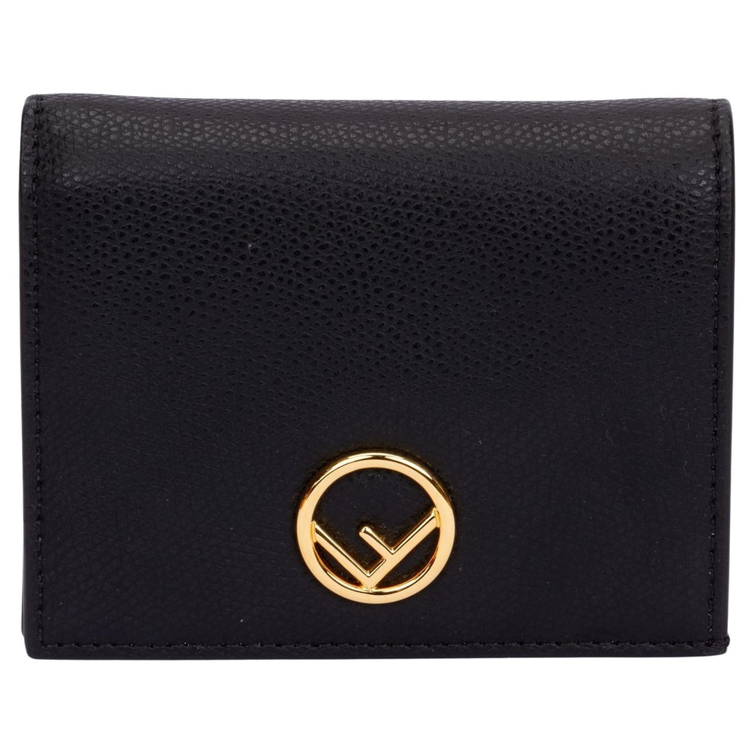 Fendi Black Togo Wallet with Circle F Clasp New Italy (1 of 5)