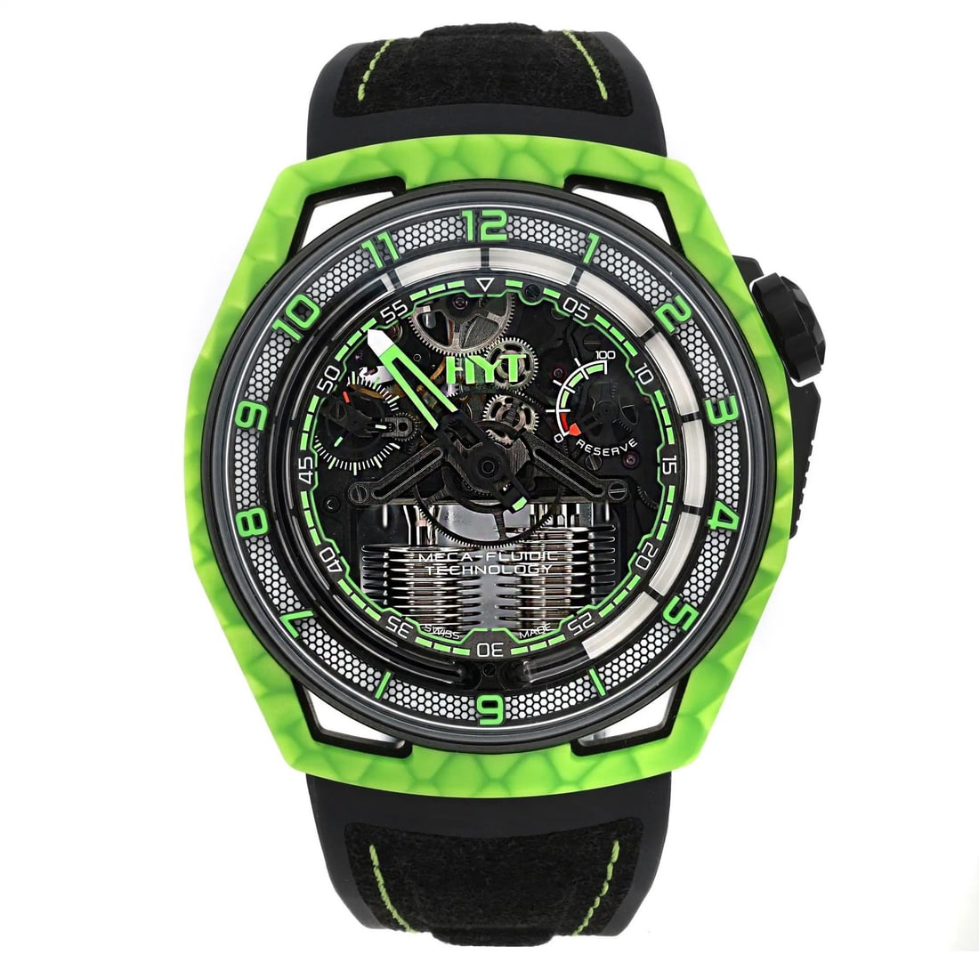 HYT Hastroid Green Laser Titanium Watch H02755 with Original Box and Papers (1 of 5)