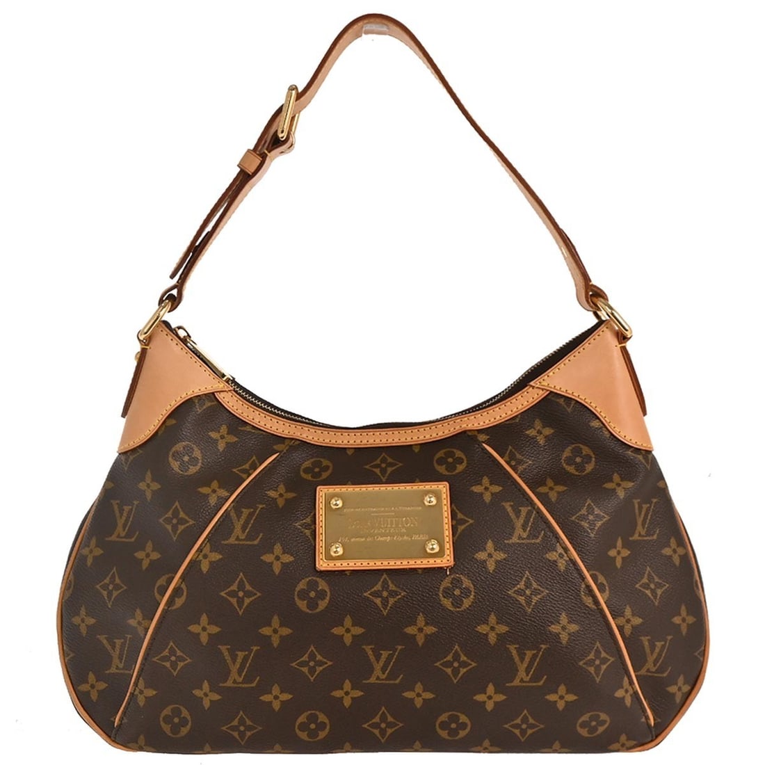 Louis Vuitton Monogram Thames GM Hobo Bag M56383 Brown Canvas (1 of 10)