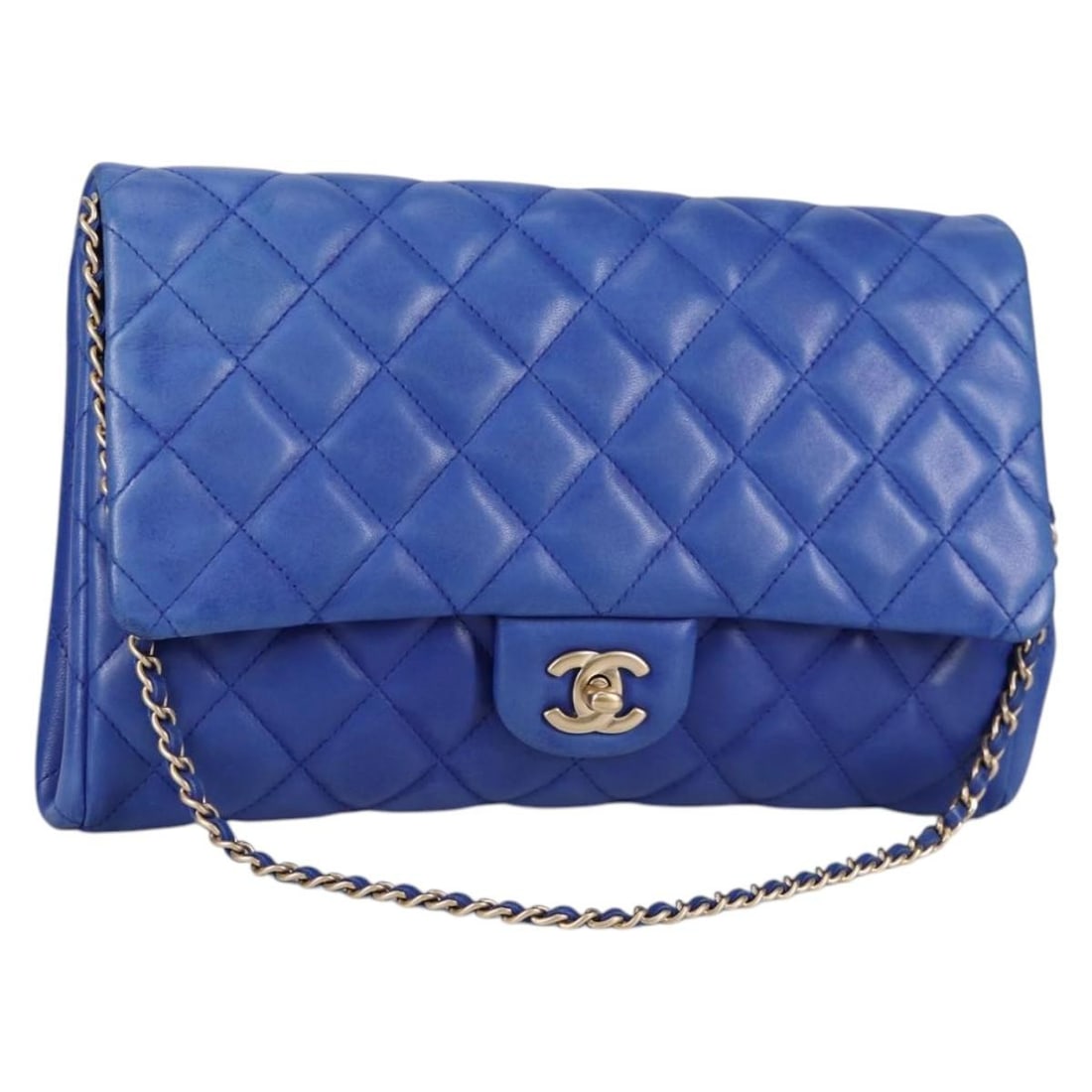 Blue Chanel Flap Chain Shoulder Bag (1 of 1)