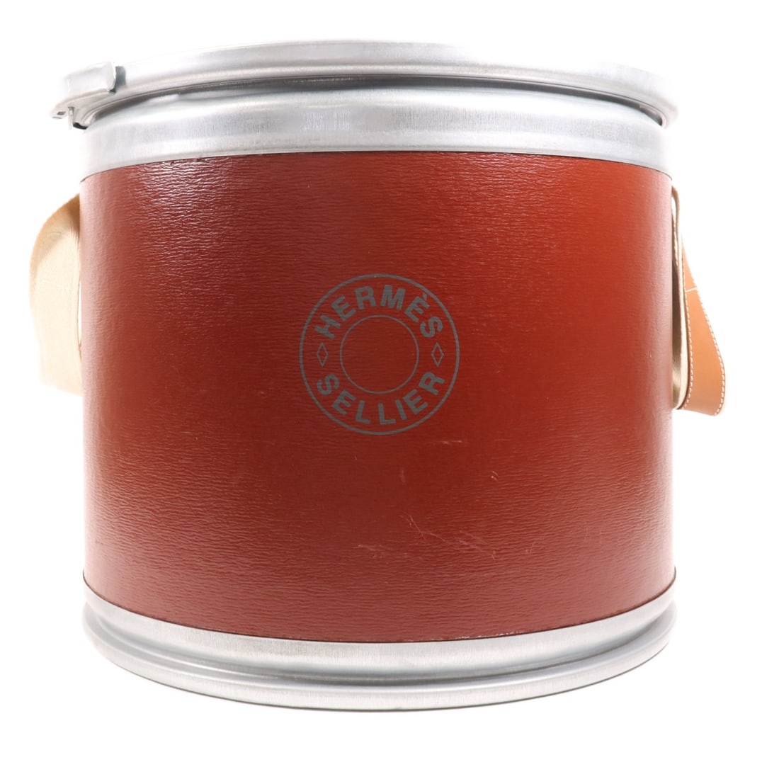 HERMES Saddle Box Metal in Brown with PHW (1 of 18)