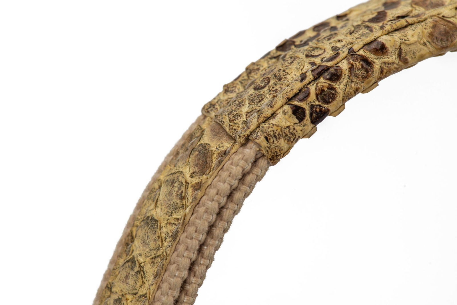 Chanel 2003-2004 Flap Shoulder Bag Python Canvas - 6