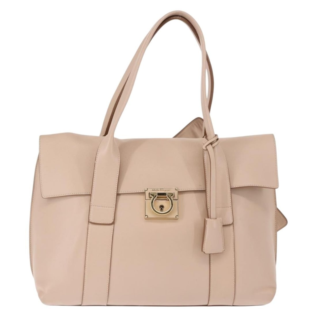 Sookie Satchel Shoulder Bag by Salvatore Ferragamo in Pink: Sookie Satchel Shoulder Bag by Salvatore Ferragamo in Pink This pre-owned Salvatore Ferragamo Sookie Satchel features the iconic Gancini design in a pink color. The bag is in good condition with sligh