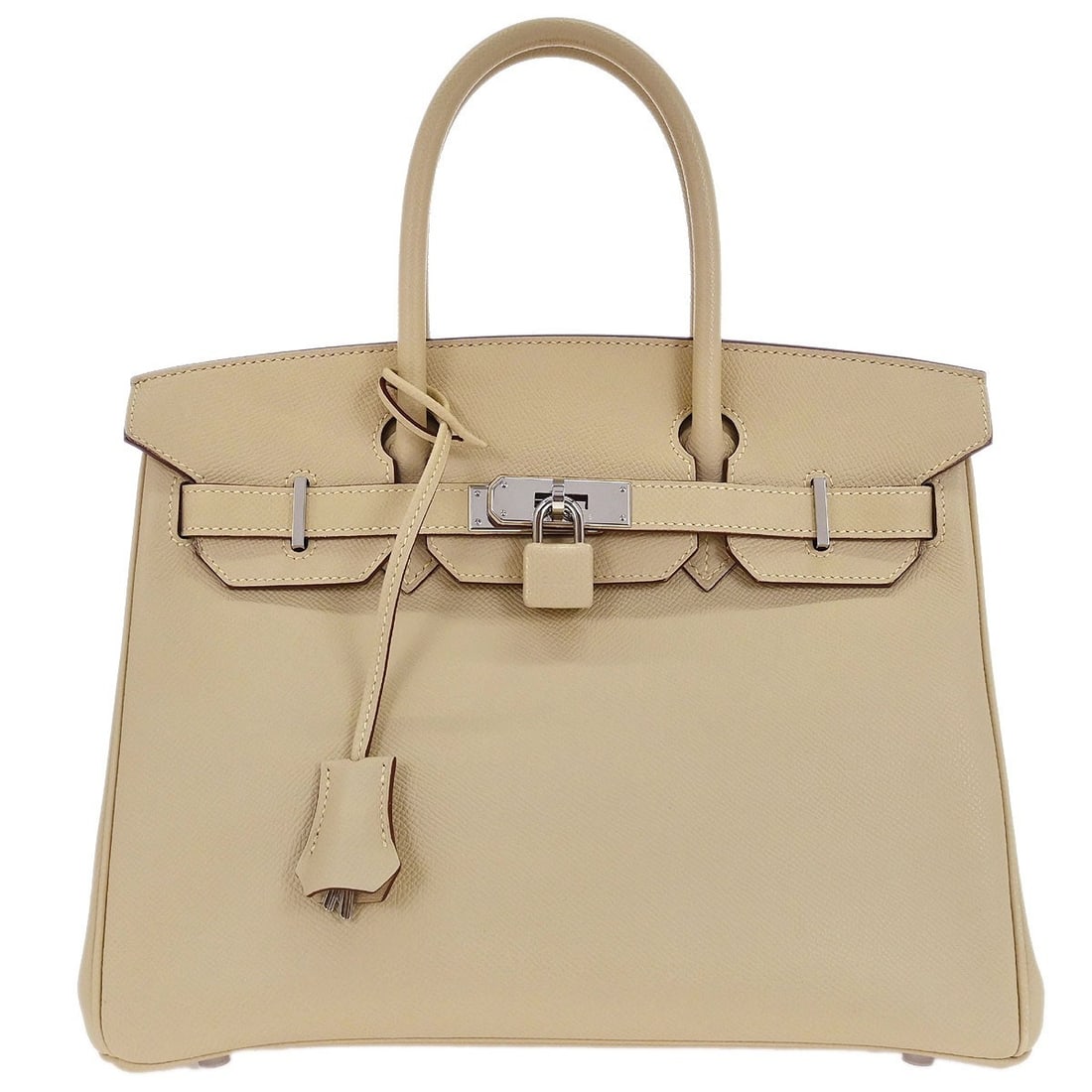 Hermes Birkin 30 Epsom Leather Handbag Beige with Lock (1 of 10)