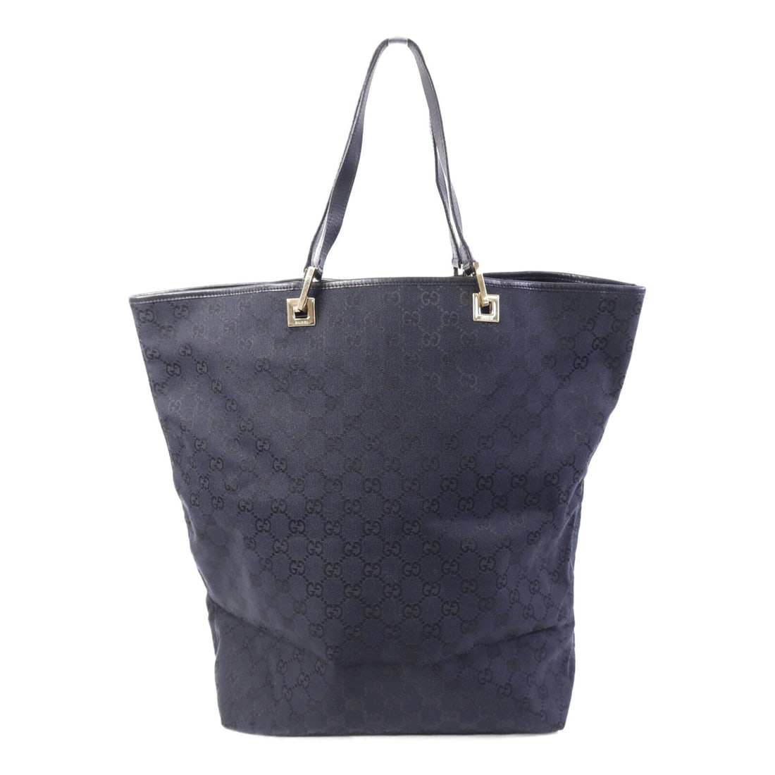 Black GG Canvas GUCCI 002.1097 Tote with Gold Hardware (1 of 15)