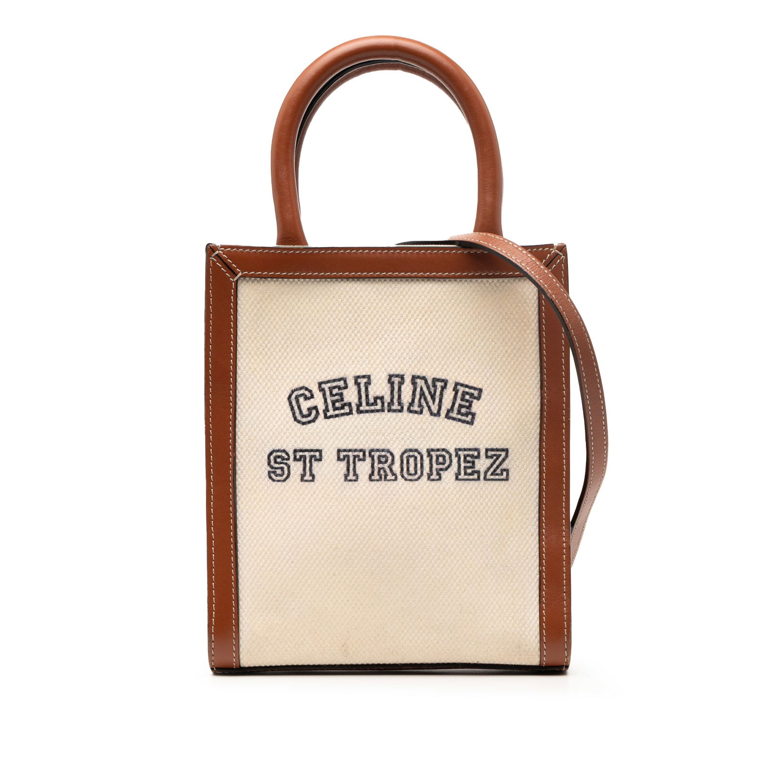 Celine Mini Canvas St Tropez Vertical Cabas Tote Bag (1 of 8)