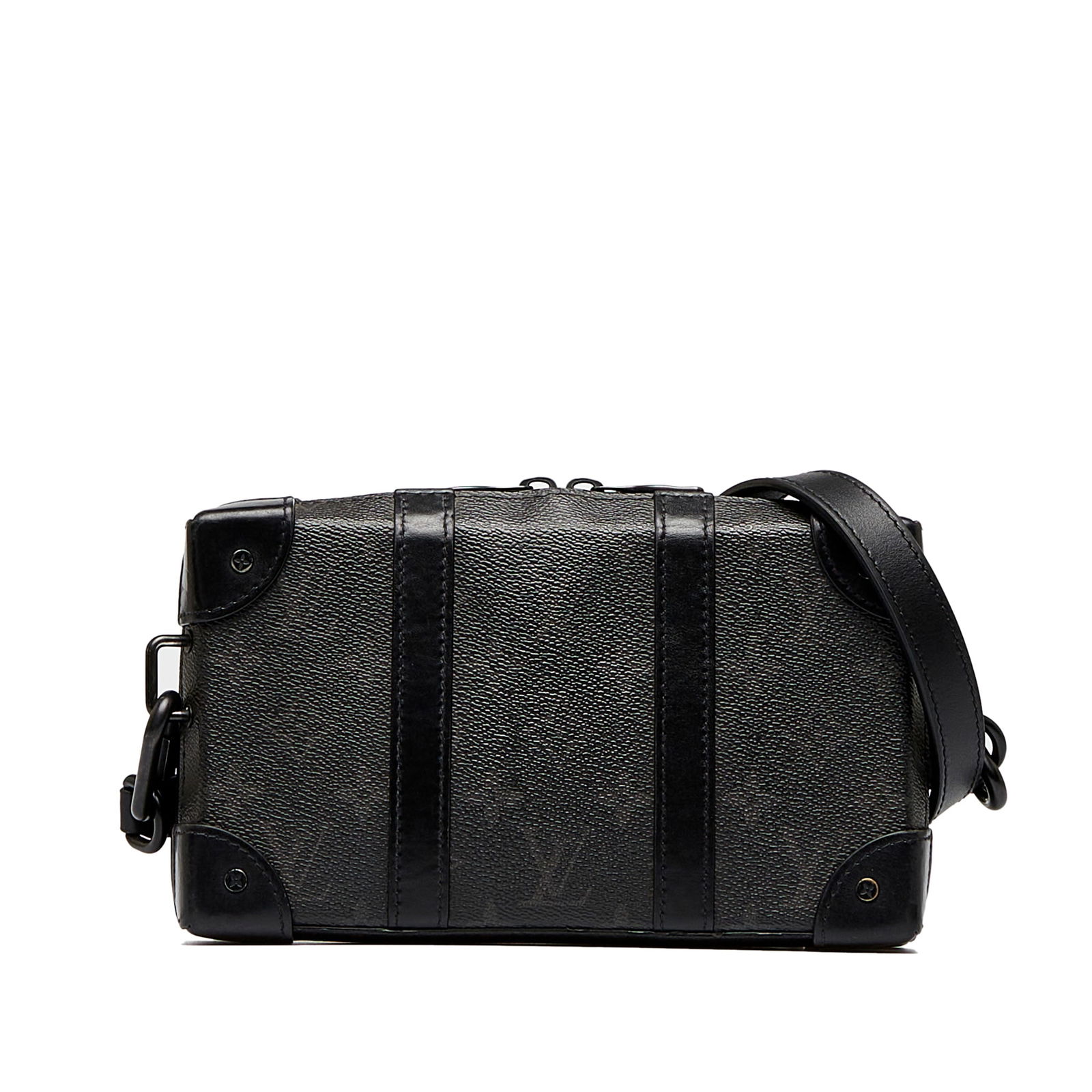 Louis Vuitton Monogram Eclipse Soft Trunk Wallet Crossbody Black Canvas (1 of 10)