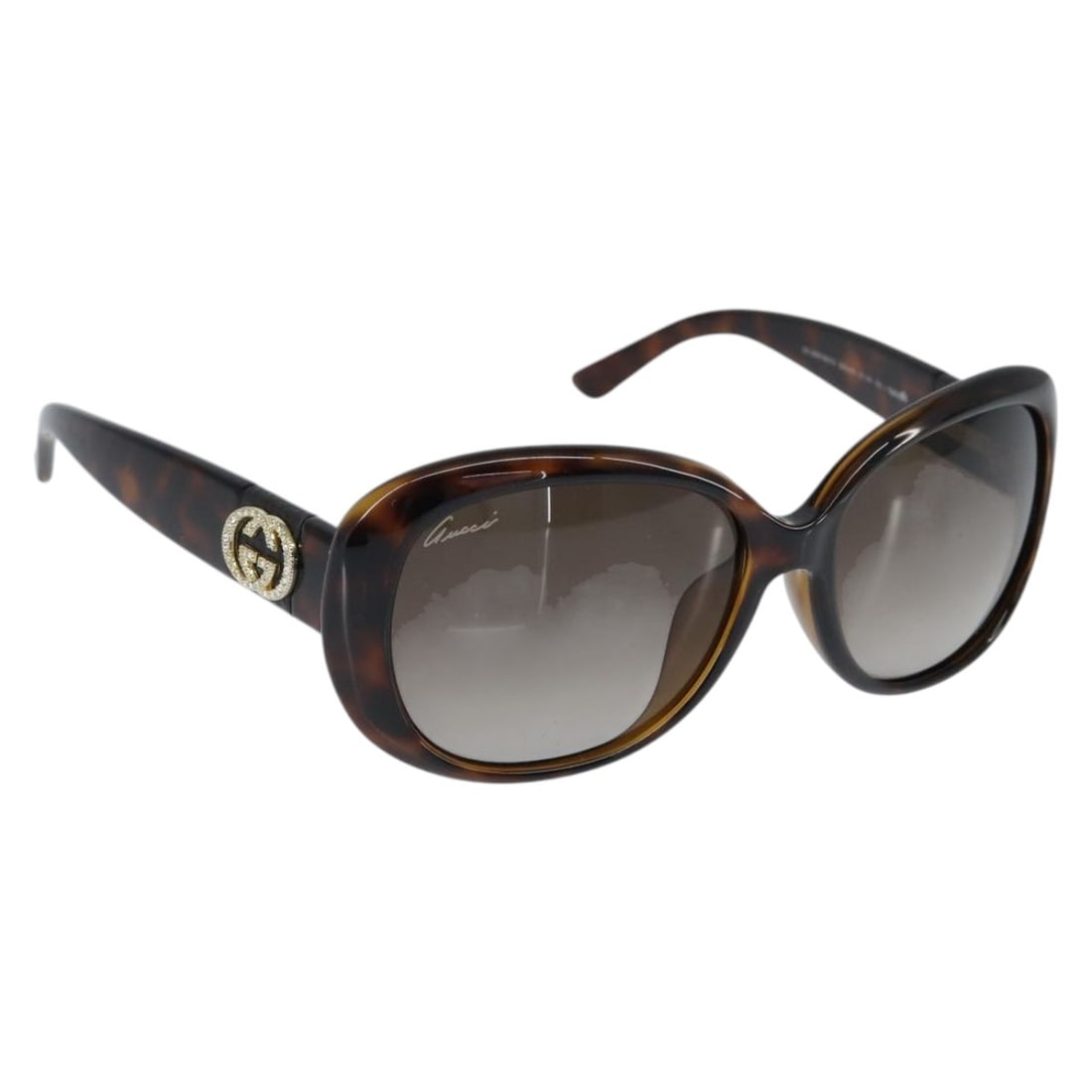 GUCCI Brown Interlocking Sunglasses with Case Made in Italy (1 of 15)
