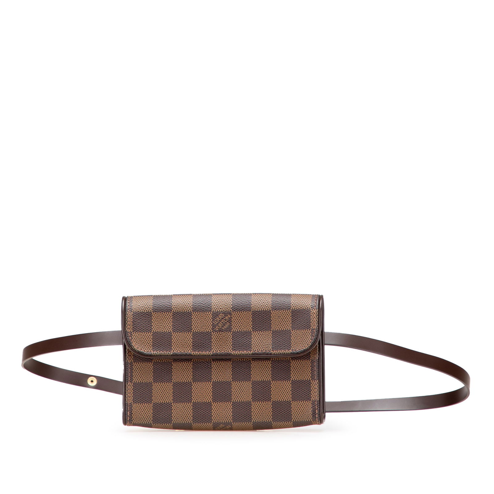 Louis Vuitton Damier Ebene Pochette Florentine Brown Canvas Bag: Louis Vuitton Damier Ebene Pochette Florentine Brown Canvas Bag The Louis Vuitton Damier Ebene Pochette Florentine is a stylish accessory that combines functionality with luxury. Crafted from iconic D