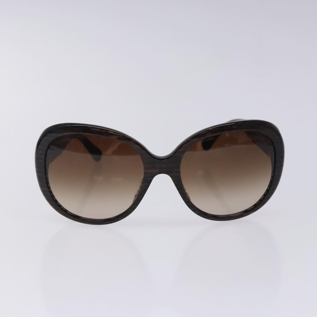 Chanel Brown Sunglasses Featuring Prominent Logo (1 of 2)