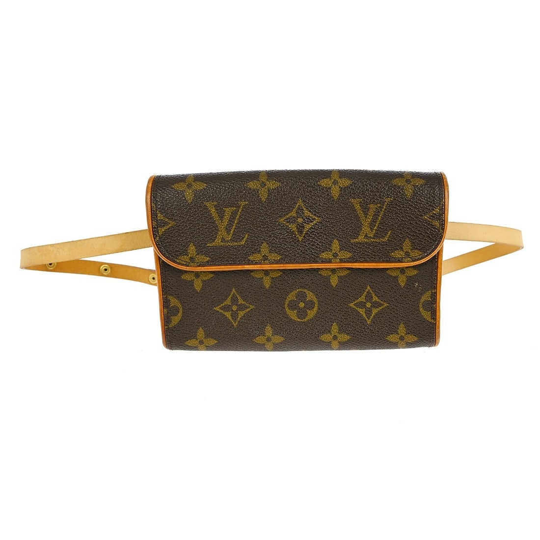 Florentine Bum Bag in Brown by Louis Vuitton: Florentine Bum Bag in Brown by Louis Vuitton This pre-owned Louis Vuitton Pochette Florentine waist bag features a brown exterior and is designed for women. The bag shows visible signs of use, such as