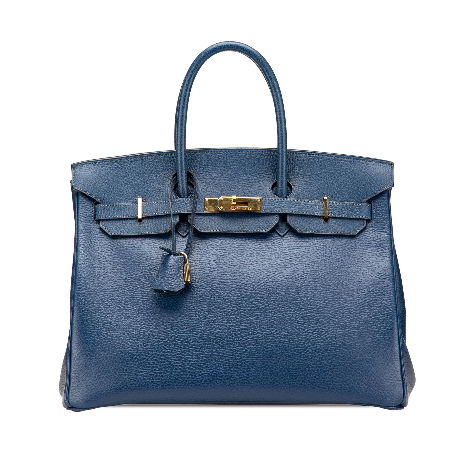 Hermes Togo Birkin Retourne 35 in Blue De Malte Leather (1 of 12)