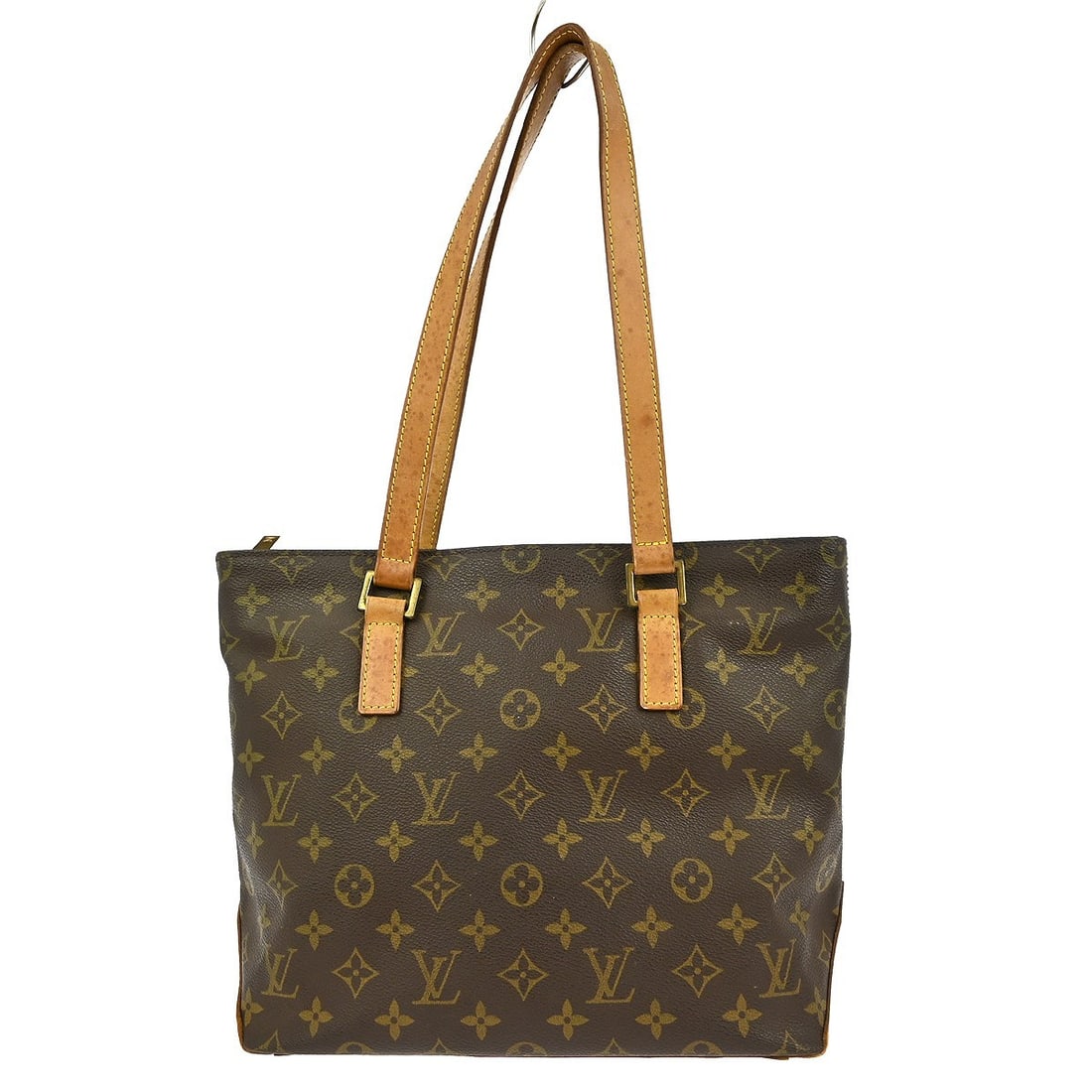 Cabas Piano Monogram Tote Bag in Brown Canvas: Cabas Piano Monogram Tote Bag in Brown Canvas This Louis Vuitton Cabas Piano tote bag is crafted from monogram canvas with leather accents. It is designed for women and features a spacious interior. T