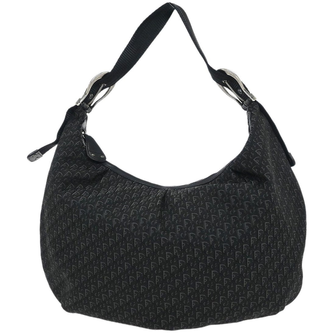 Christian Dior Black Trotter Canvas Leather Shoulder Bag 15-BO-0027 (1 of 10)