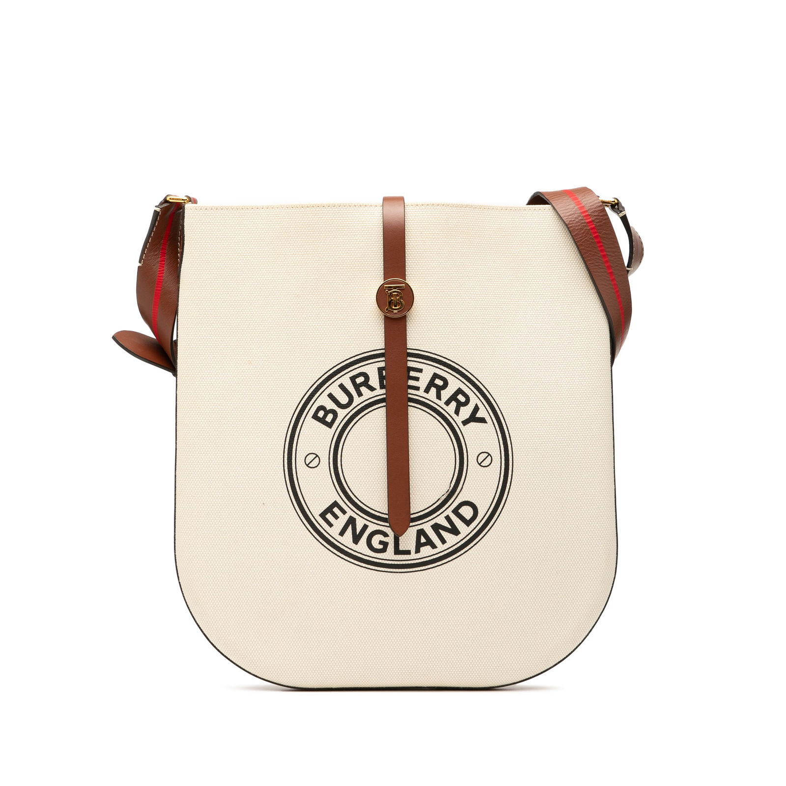 Burberry Anne Canvas Crossbody Bag with Logo Print and Leather Trim (1 of 7)