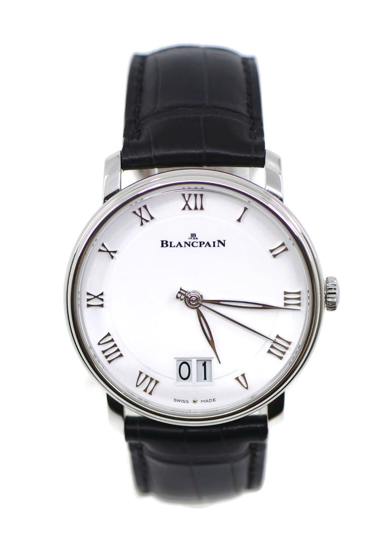 Blancpain Villeret Grande Date 6669-1127-55B Steel 40mm Automatic with Box (1 of 6)