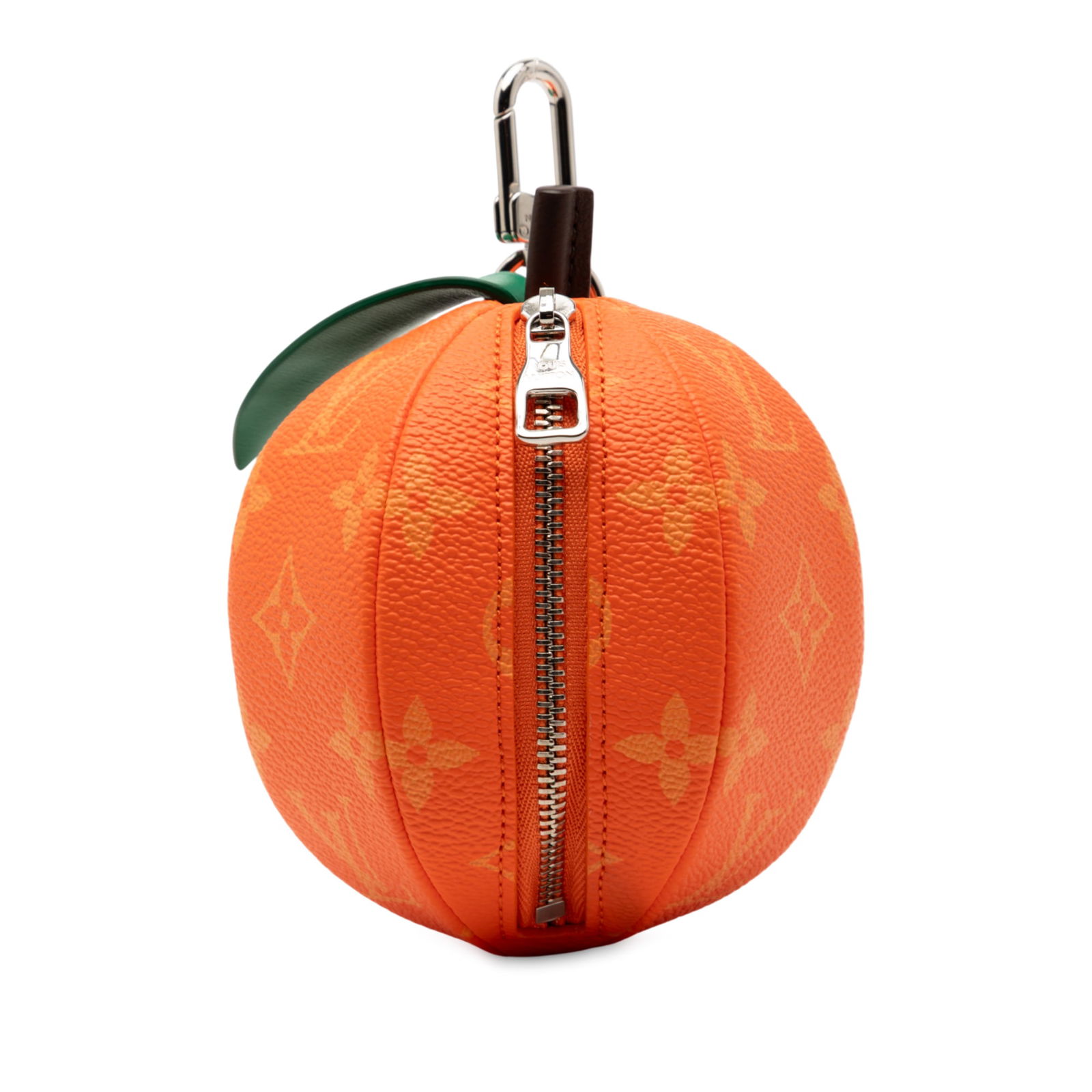 Monogram Canvas Orange Zippered Pouch by Louis Vuitton: Monogram Canvas Orange Zippered Pouch by Louis Vuitton This Louis Vuitton Monogram Orange Pouch features a monogram canvas body in orange with a side zip closure. The pouch is crafted from fabric and