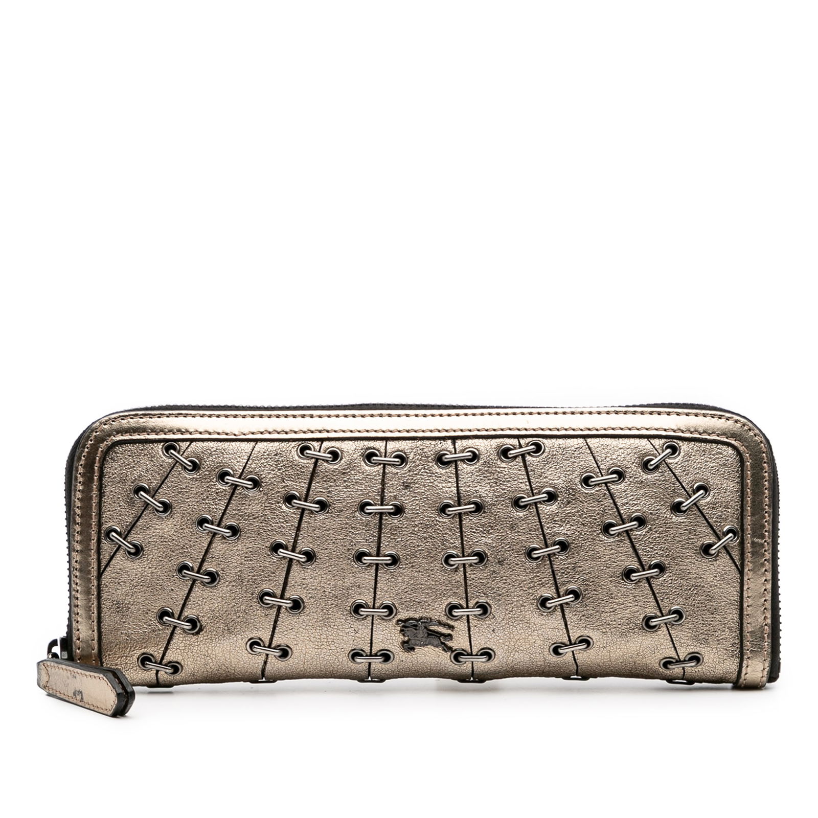 Burberry Gold Metallic Leather Clutch Bag from Italy (1 of 13)