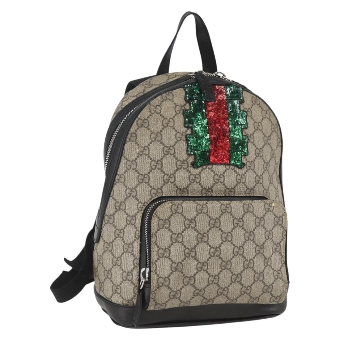 Beige Gucci Backpack with Zip Pocket Detail (1 of 1)