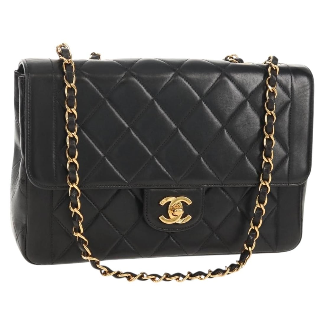 Pre-Owned Chanel Matelasse Black Single Flap Shoulder Bag (1 of 1)