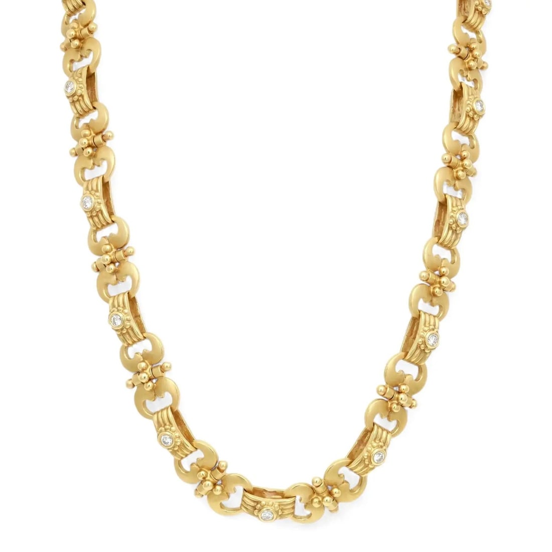 Seidengang 18k Gold Necklace with 1.50ct Round Diamonds 16.5 Inch Chain (1 of 5)