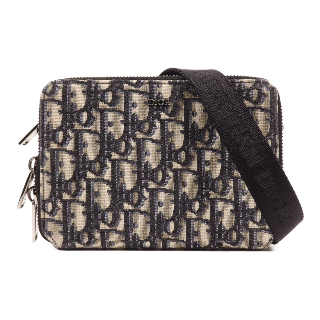 Christian Dior Navy Canvas Zipped Pouch Shoulder Bag 20BBC119YSE (1 of 13)