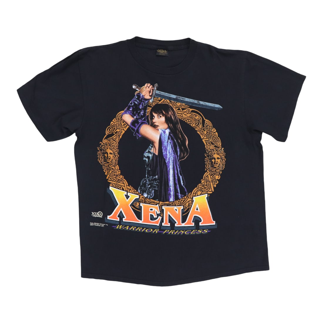 1996 Xena Warrior Princess Vintage Black Shirt 100% Cotton XL: 1996 Xena Warrior Princess Vintage Black Shirt 100% Cotton XL Discover this original vintage 1996 Xena Warrior Princess shirt, a true collectible for fans and vintage clothing enthusiasts. This shirt