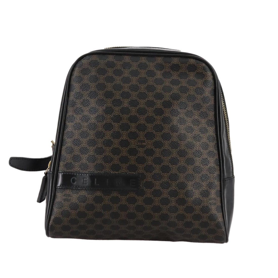 Macadam Pattern Celine Vintage Black Backpack (1 of 2)