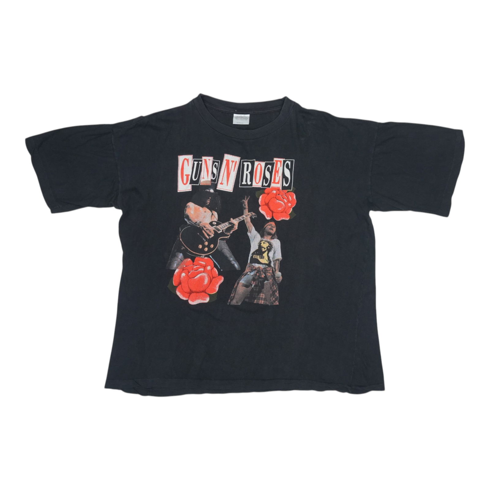 Vintage 1993 Guns N Roses Black T-Shirt with Graphics: Vintage 1993 Guns N Roses Black T-Shirt with Graphics Step back in time with this original vintage 1993 Guns N Roses shirt, a must-have for any rock music enthusiast. This authentic piece features str