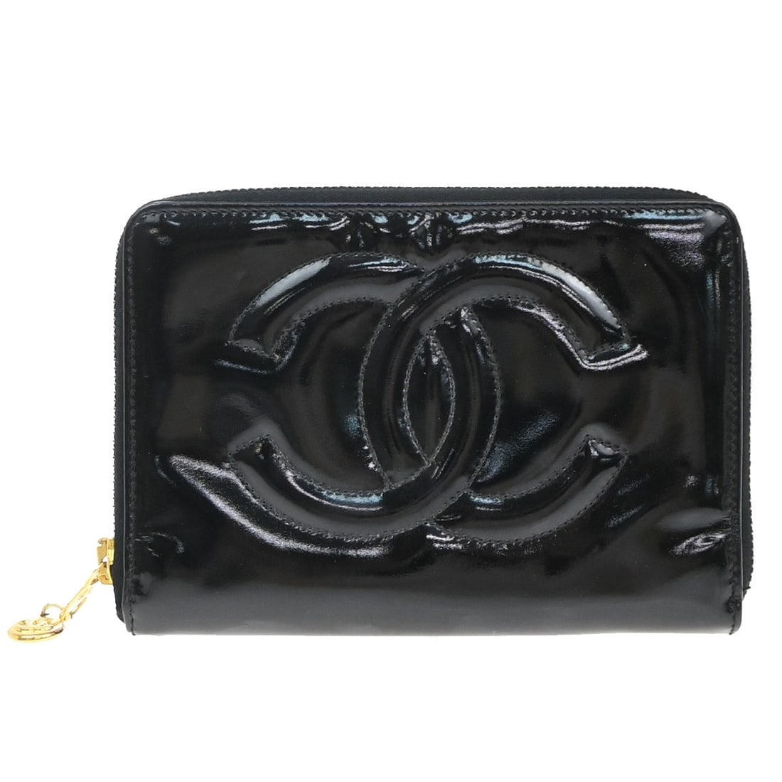 Black Zip Wallet with CC Emblem by Chanel (1 of 1)